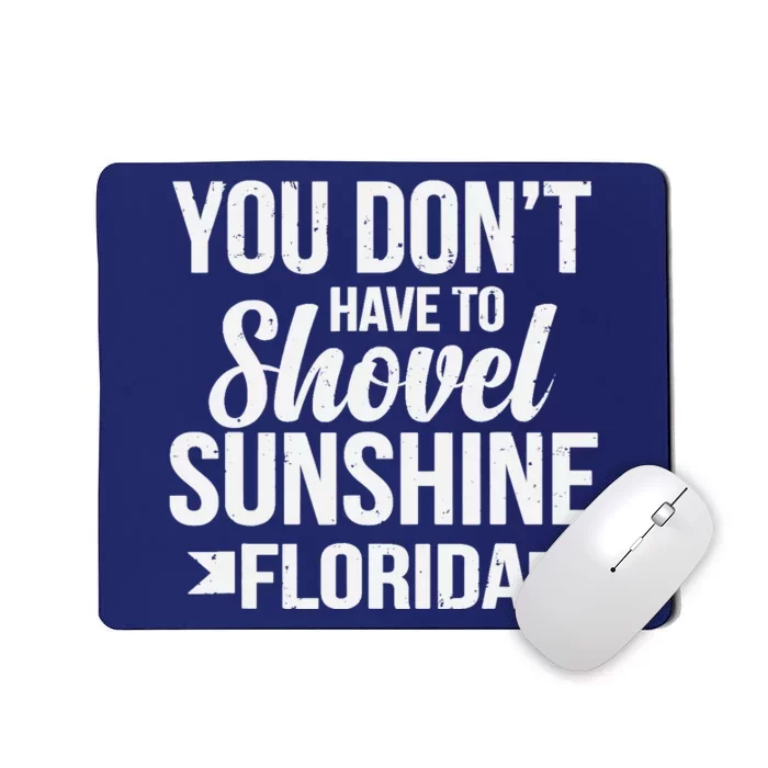 Funny Florida Vacation Gift Funny Snow Bird Beach Mousepad