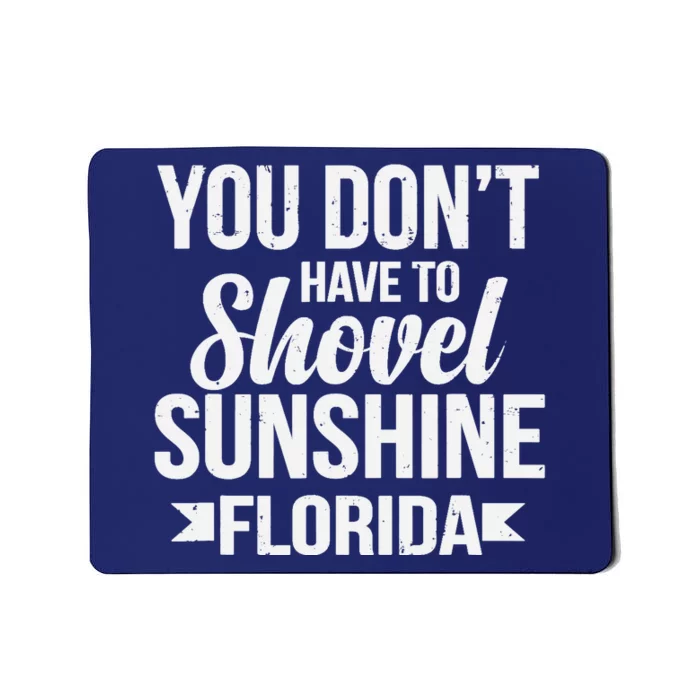 Funny Florida Vacation Gift Funny Snow Bird Beach Mousepad