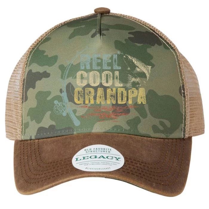 Funny Fishing Vintage Reel Cool Grandpa Legacy Tie Dye Trucker Hat