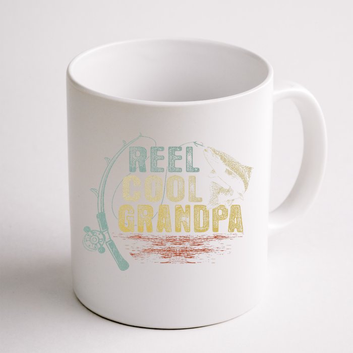 Funny Fishing Vintage Reel Cool Grandpa Front & Back Coffee Mug