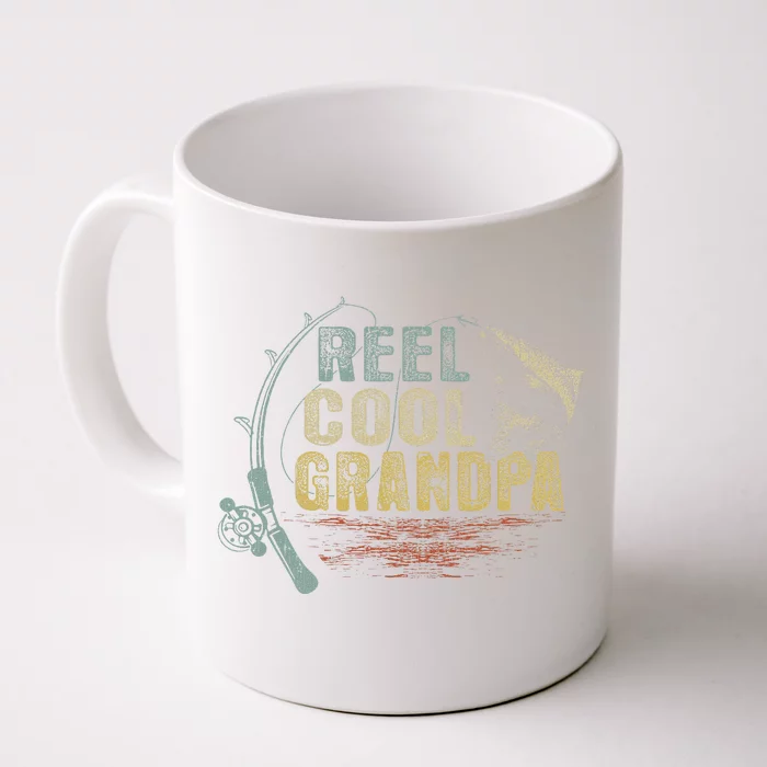 Funny Fishing Vintage Reel Cool Grandpa Front & Back Coffee Mug