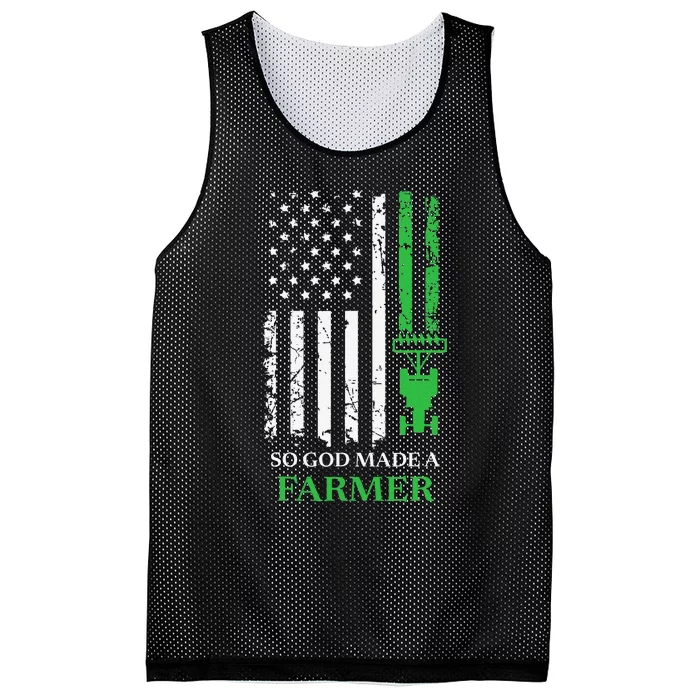 Farming Farmer Vintage So God Made A Farmer Mesh Reversible Basketball Jersey Tank