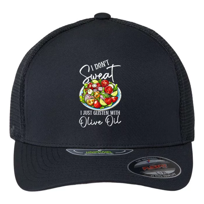 Funny Fresh Vegetable Salad Mediterranean Food Lover Flexfit Unipanel Trucker Cap