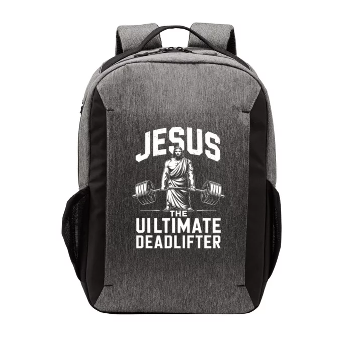 Fitness Funny Vintage Jesus The Ultimate Deadlifter Vector Backpack