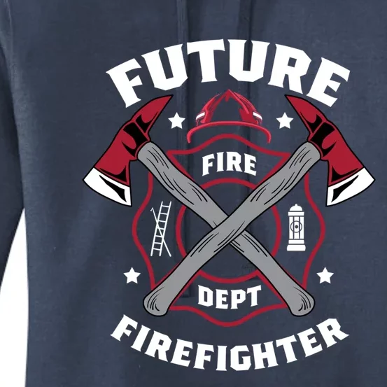 Future Firefighter Volunteer Firefighter Cute Gift Women's Pullover Hoodie