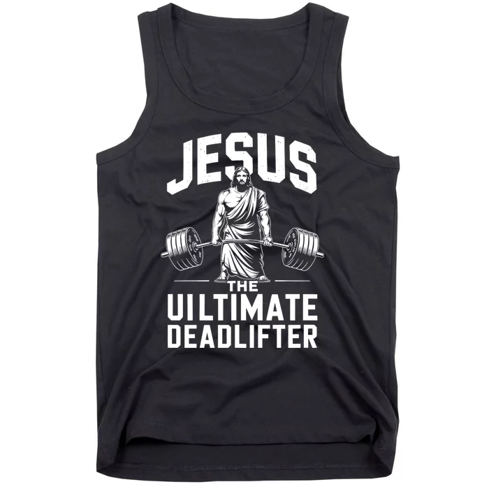 Fitness Funny Vintage Jesus The Ultimate Deadlifter Tank Top