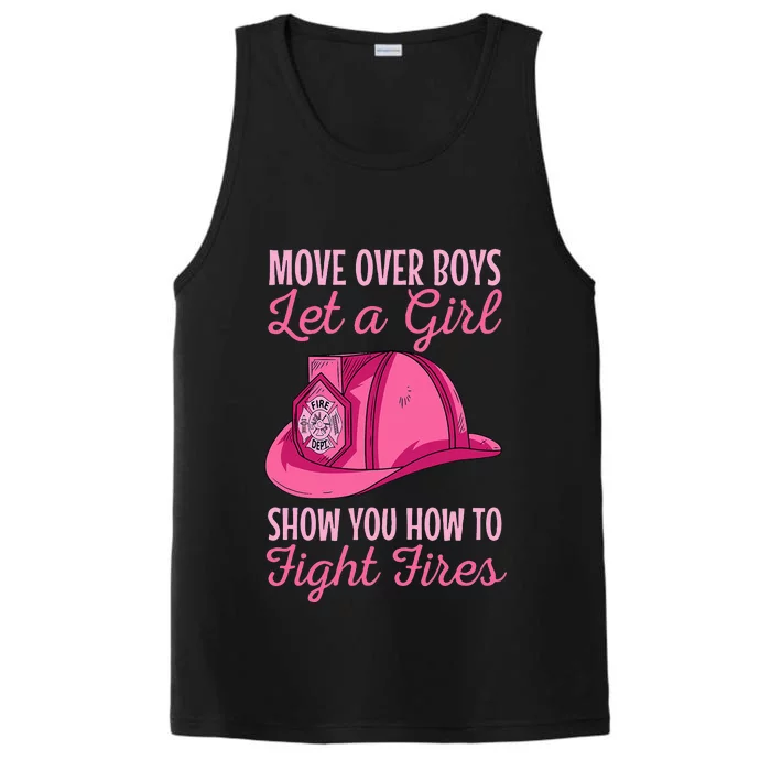 Firewoman Firefighter  Volunteer Firefighting Rescuer Performance Tank