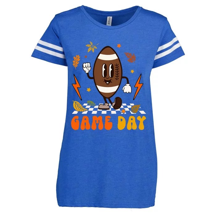 Festive Football Vibes for Thanksgiving Season Enza Ladies Jersey Football T-Shirt