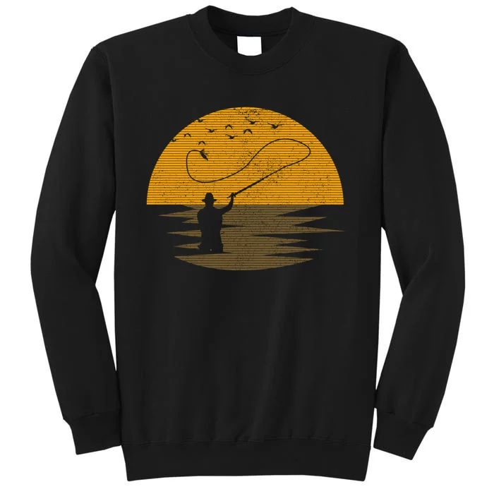 Fly Fishing Vintage Retro Trout Salmon Fisherman Gift Sweatshirt