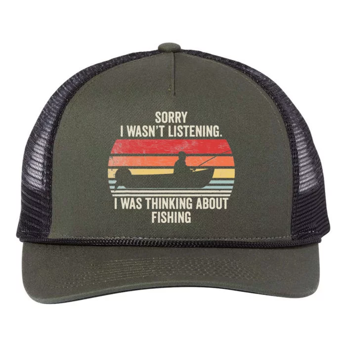 Funny Fishing Vintage Retro Fishing Hobby Retro Rope Trucker Hat Cap