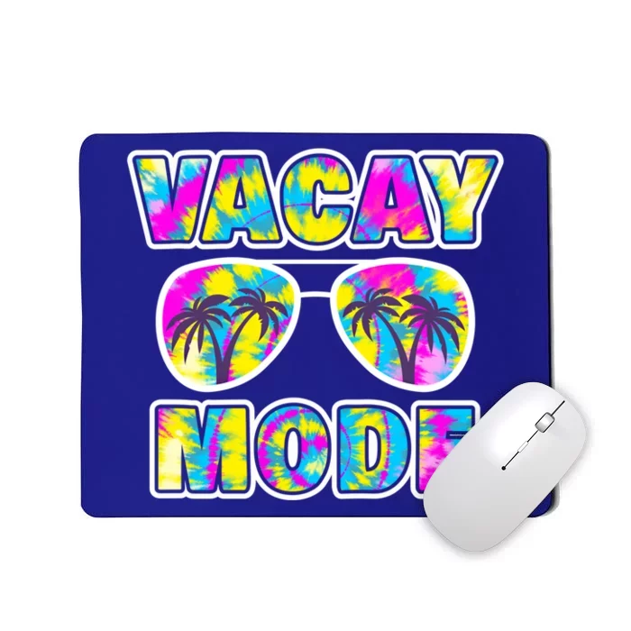 Funny Family Vacation Beach Tie Dye Sunglasses Vacay Mode Cute Gift Mousepad