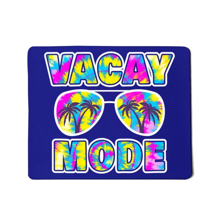 Funny Family Vacation Beach Tie Dye Sunglasses Vacay Mode Cute Gift Mousepad