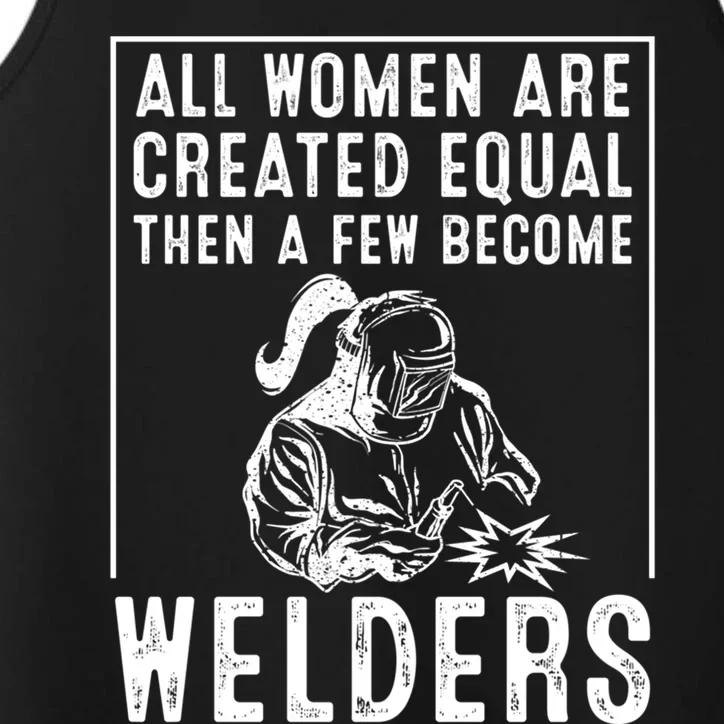 Funny Female Welder Gift Cool Proud Metalworkers Meaningful Gift Performance Tank