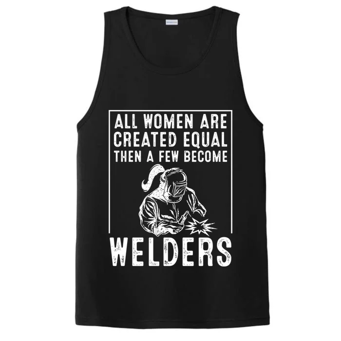 Funny Female Welder Gift Cool Proud Metalworkers Meaningful Gift Performance Tank