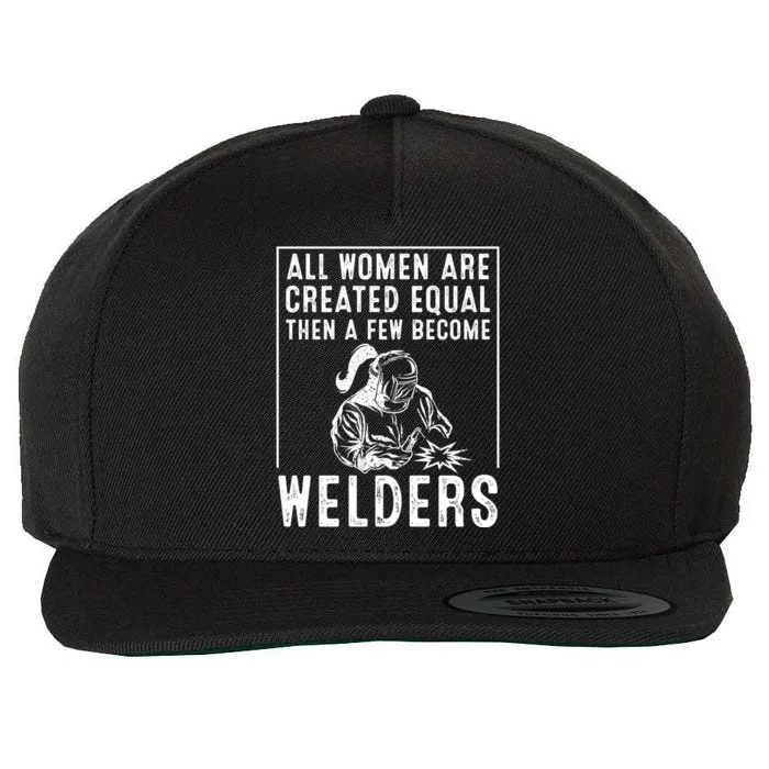 Funny Female Welder Gift Cool Proud Metalworkers Meaningful Gift Wool Snapback Cap