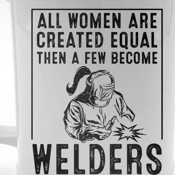 Funny Female Welder Gift Cool Proud Metalworkers Meaningful Gift Front & Back Beer Stein