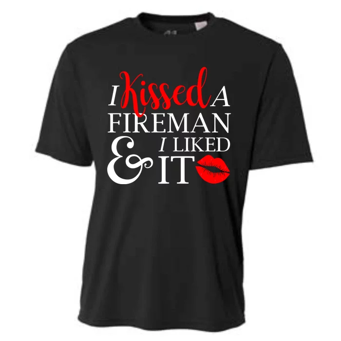 Funny Firefighter Wife Gift Fire Husband Hubby Ladies Gift Cooling Performance Crew T-Shirt