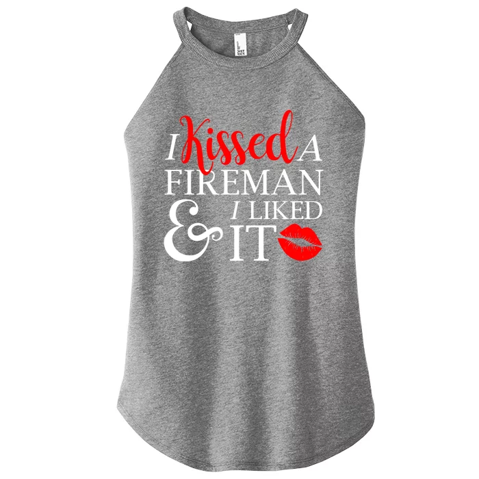 Funny Firefighter Wife Gift Fire Husband Hubby Ladies Gift Women’s Perfect Tri Rocker Tank