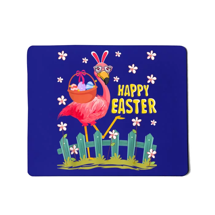 Floral Flamingo With Easter Egg Basket Happy Easter Day Meaningful Gift Mousepad