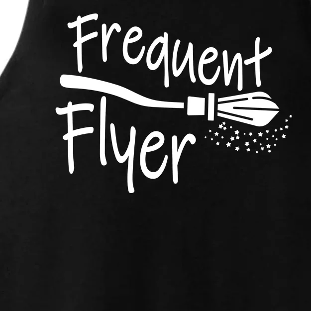 Frequent Flyer Witches Broom Halloween Ladies Tri-Blend Wicking Tank