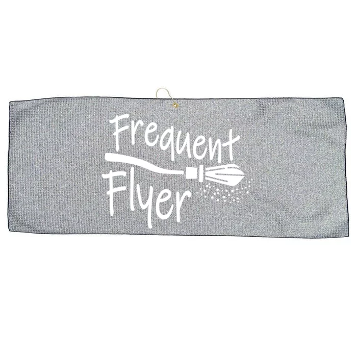 Frequent Flyer Witches Broom Halloween Large Microfiber Waffle Golf Towel