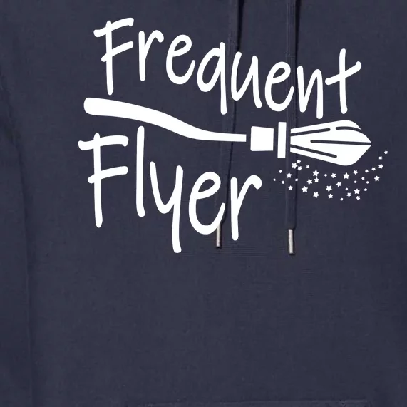 Frequent Flyer Witches Broom Halloween Premium Hoodie