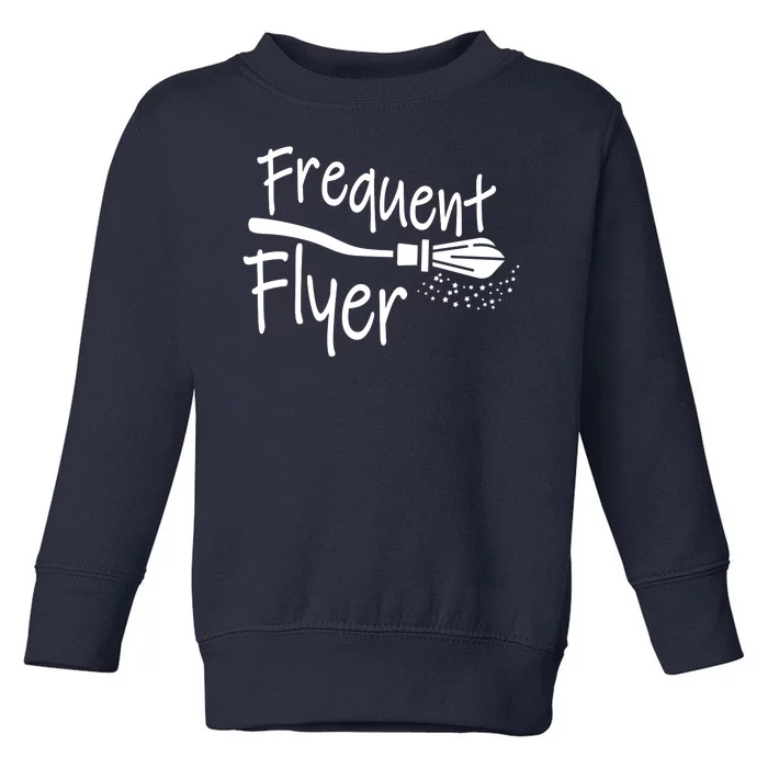 Frequent Flyer Witches Broom Halloween Toddler Sweatshirt