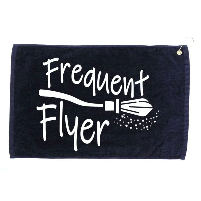 Frequent Flyer Witches Broom Halloween Grommeted Golf Towel