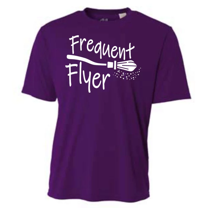 Frequent Flyer Witches Broom Halloween Cooling Performance Crew T-Shirt