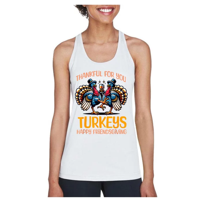 Funny Friendsgiving Women Turkey Friendsgiving Women's Racerback Tank