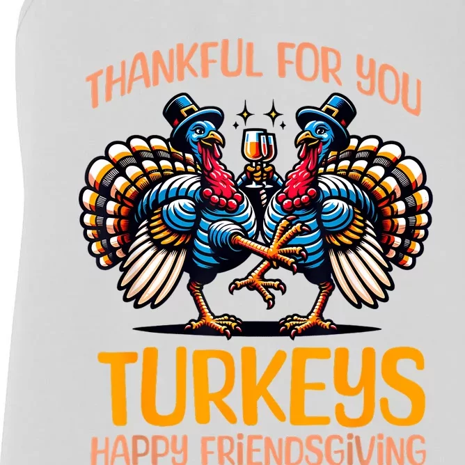 Funny Friendsgiving Women Turkey Friendsgiving Women's Racerback Tank