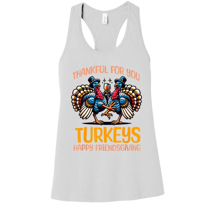 Funny Friendsgiving Women Turkey Friendsgiving Women's Racerback Tank