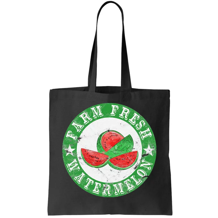 Farm Fresh Watermelon Vintage Retro Tote Bag