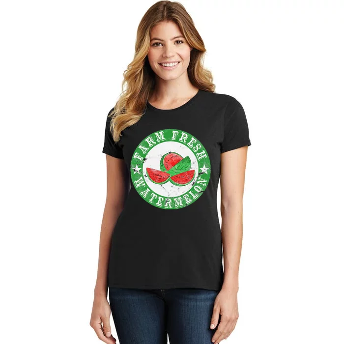 Farm Fresh Watermelon Vintage Retro Women's T-Shirt