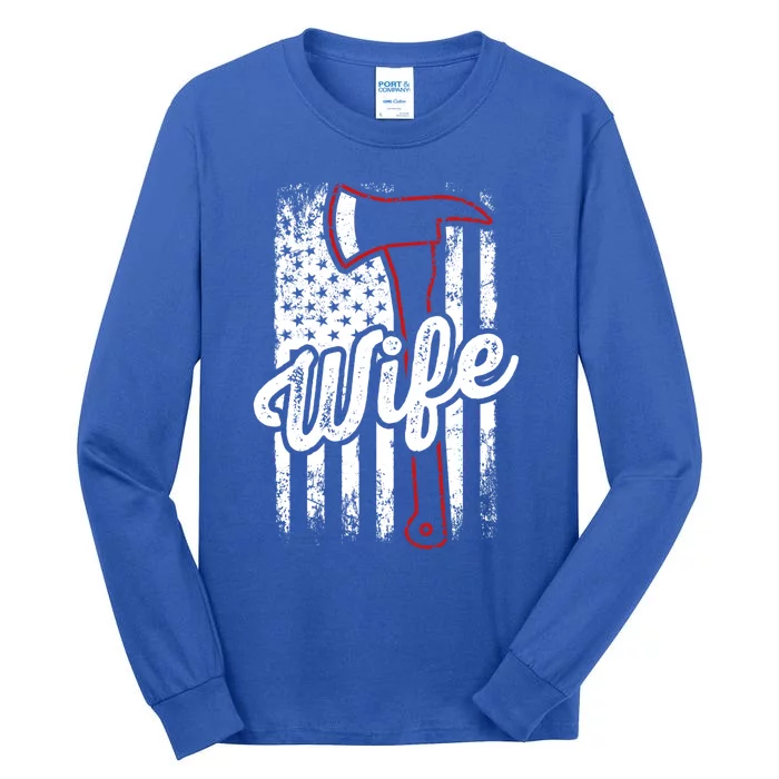 Funny Firefighter Wife Fire's Wife Couple Gift Tall Long Sleeve T-Shirt