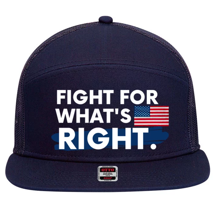 Fight For What's Right USA 7 Panel Mesh Trucker Snapback Hat