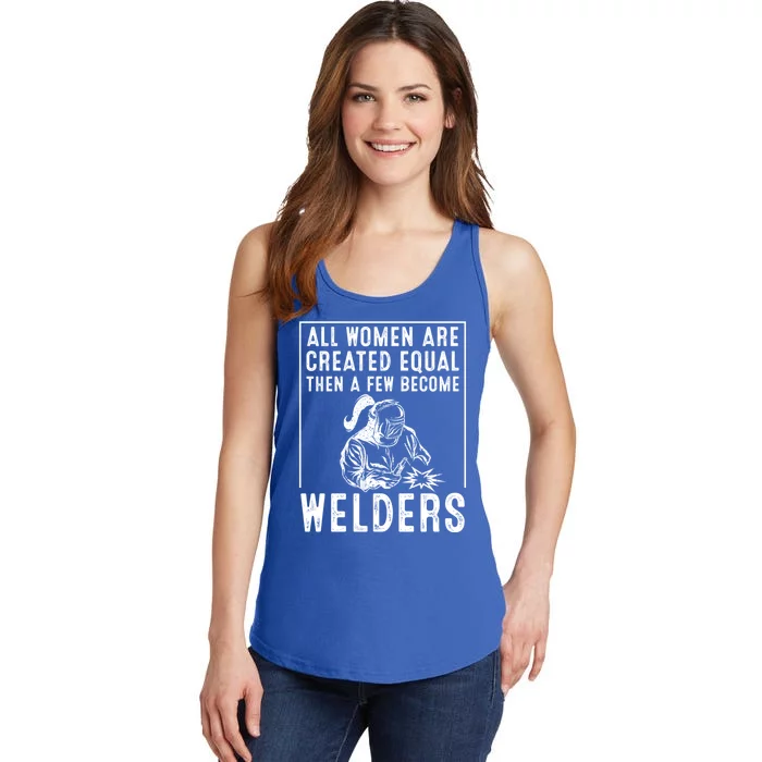 Funny Female Welder Gift Cool Proud Metalworkers Gift Ladies Essential Tank