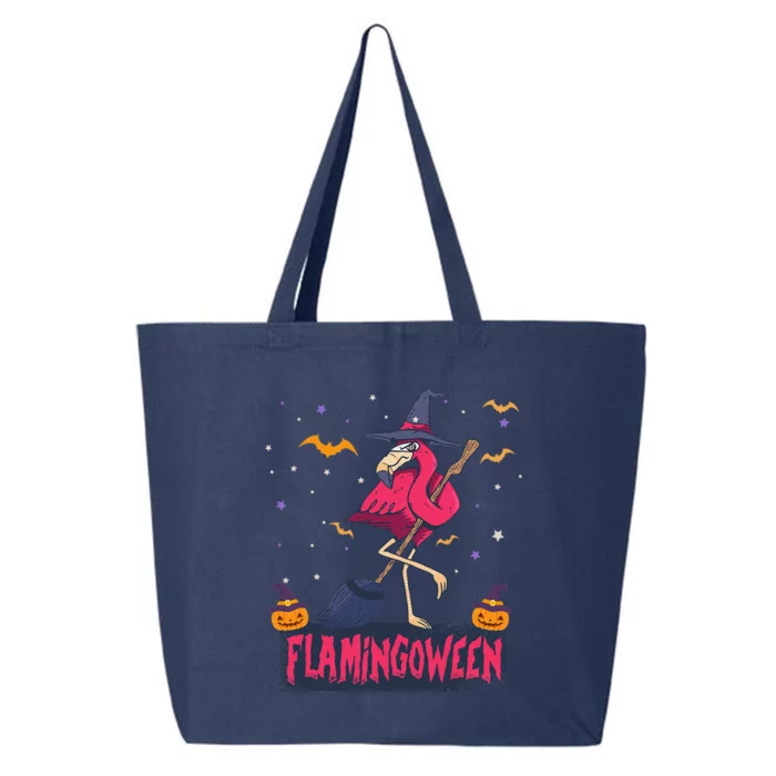 Flamingoween Funny Witch Flamingo Lover Halloween 25L Jumbo Tote