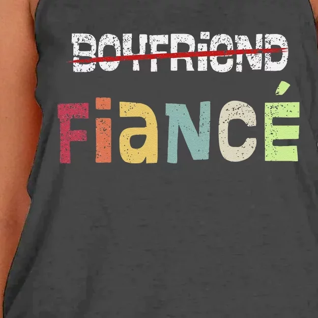 Friend Fiance Wedding Groom Fiance Mr Engaged Women's Knotted Racerback Tank