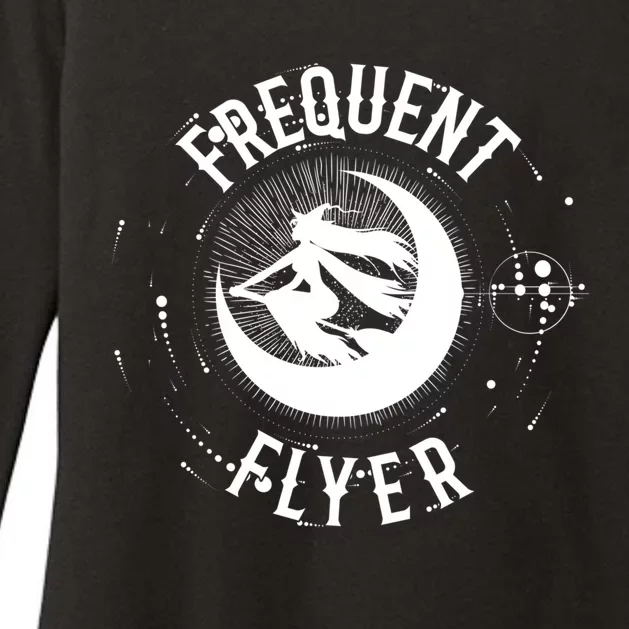 Frequent Flyer Witch Pagan Wicca Gift Womens CVC Long Sleeve Shirt