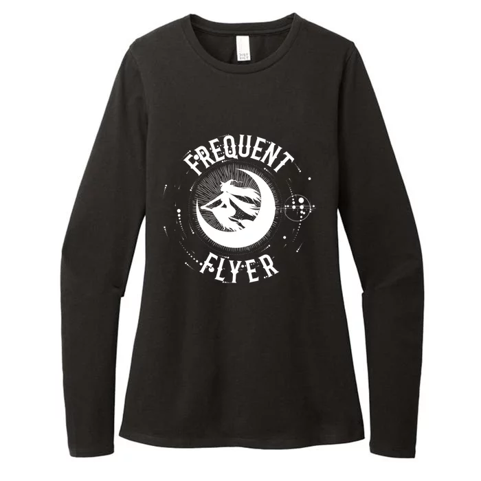 Frequent Flyer Witch Pagan Wicca Gift Womens CVC Long Sleeve Shirt