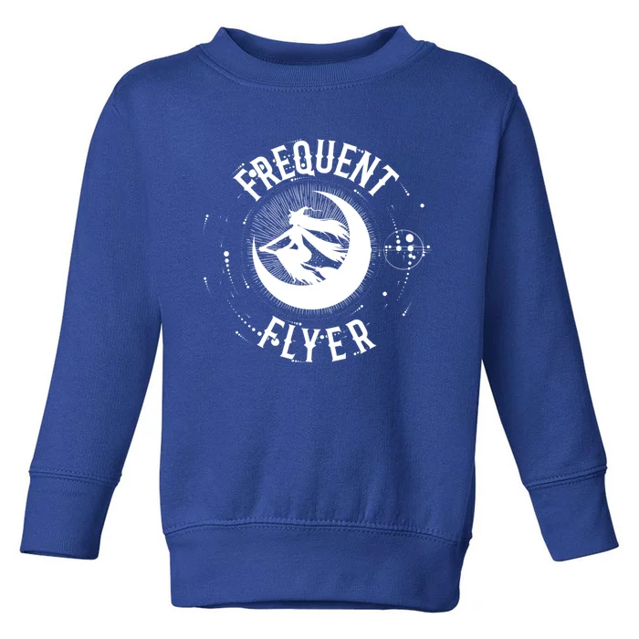 Frequent Flyer Witch Pagan Wicca Gift Toddler Sweatshirt