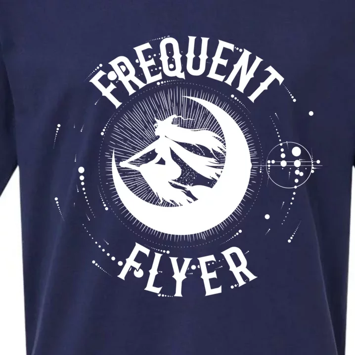 Frequent Flyer Witch Pagan Wicca Gift Sueded Cloud Jersey T-Shirt