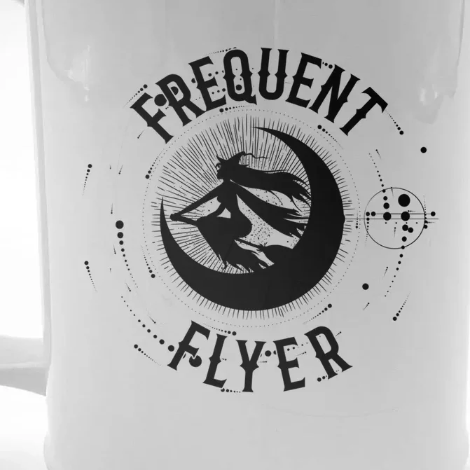 Frequent Flyer Witch Pagan Wicca Gift Front & Back Beer Stein