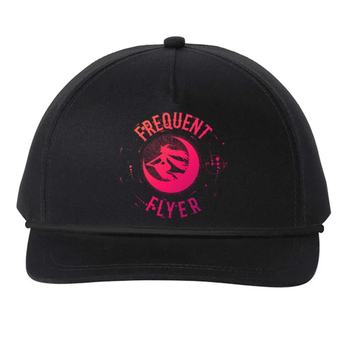 Frequent Flyer Witch Pagan Wicca Funny Gift Snapback Five-Panel Rope Hat