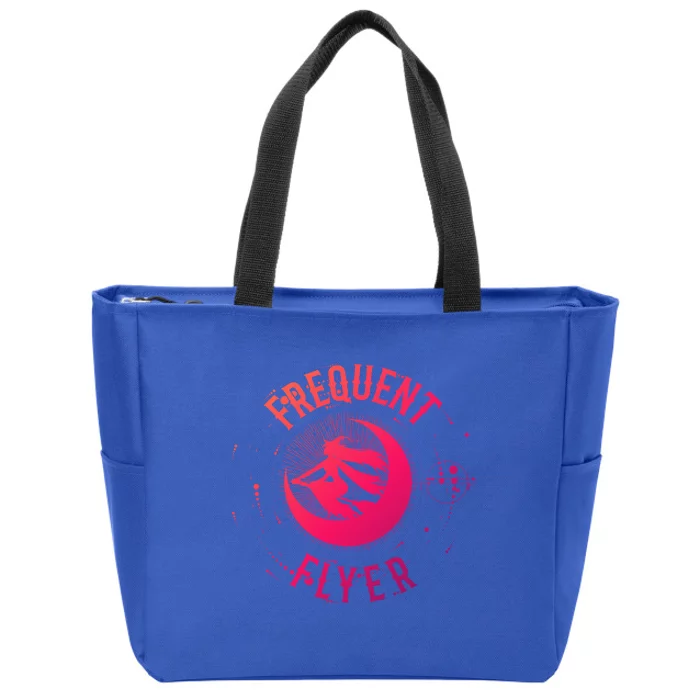 Frequent Flyer Witch Pagan Wicca Funny Gift Zip Tote Bag