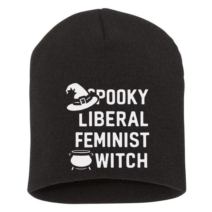 Funny Feminist Witch My Favorite Season Withches Halloween Short Acrylic Beanie