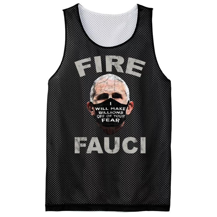 Fire Fauci Will Make Billions Off Of Your Fear Mesh Reversible Basketball Jersey Tank