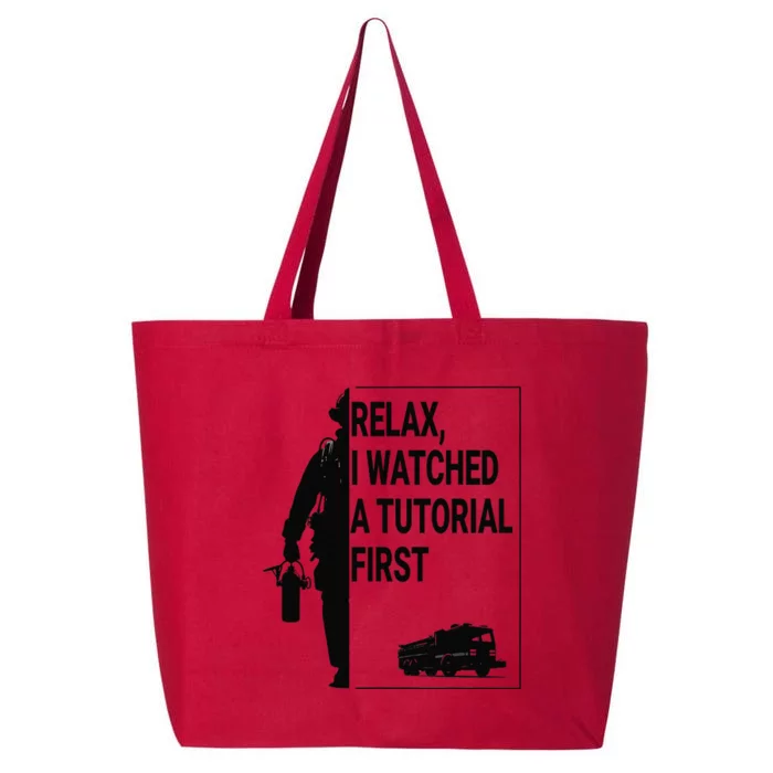 Funny Firefighter Watched Tutorial Retired Rookie Fireman 25L Jumbo Tote