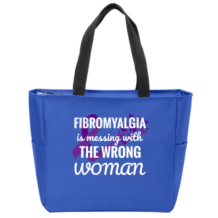 Fibromyalgia Fibro Warrior Meaningful Gift Zip Tote Bag